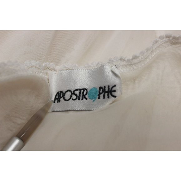 Apostrophe‎ women's vintage puff sleeve sheer lace peignoir boudoir robe - Picture 8 of 10